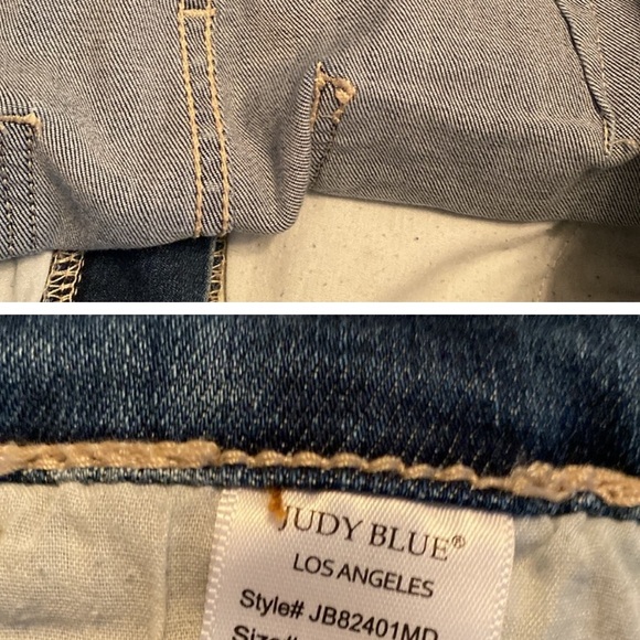 Judy Blue Mid-Rise Wide Leg Jeans Size 15/32 - Picture 4 of 4